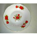 Platos de cena de cerámica al por mayor de la impresión de la flor